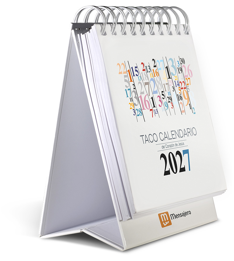 Taco Calendario del Corazón de Jesús - Mesa Números - 2027